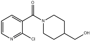 (2-氯-吡啶-3-基)-(4-羟甲基哌啶-1-基)-甲酮 结构式