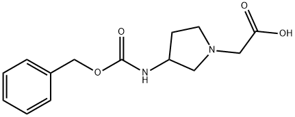 (3-苄氧基羰基氨基-吡咯烷-1-基)-乙酸 结构式