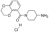 (4-氨基哌啶-1-基)-(2,3-二氢-苯并[1,4]二恶英-5-基)-甲酮盐酸盐 结构式