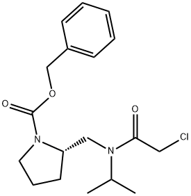 (S)-2-{[(2-Chloro-acetyl)-isopropyl-aMino]-Methyl}-pyrrolidine-1-carboxylic acid benzyl ester 结构式
