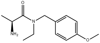 (S)-2-氨基-N-乙基-N-(4-甲氧基苄基)丙酰胺 结构式