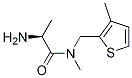 (S)-2-氨基-N-甲基-N-((3-甲基噻吩-2-基)甲基)丙酰胺 结构式