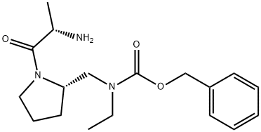 [(S)-1-((S)-2-AMino-propionyl)-pyrrolidin-2-ylMethyl]-ethyl-carbaMic acid benzyl ester 结构式