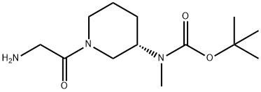 [(S)-1-(2-AMino-acetyl)-piperidin-3-yl]-Methyl-carbaMic acid tert-butyl ester 结构式