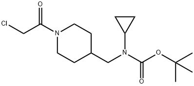 [1-(2-Chloro-acetyl)-piperidin-4-ylMethyl]-cyclopropyl-carbaMic acid tert-butyl ester 结构式