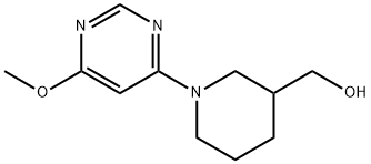 [1-(6-甲氧基-嘧啶-4-基)-哌啶-3-基]-甲醇 结构式