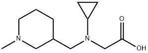 [Cyclopropyl-(1-Methyl-piperidin-3-ylMethyl)-aMino]-acetic acid 结构式