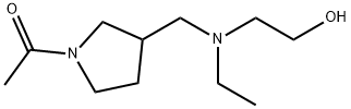 1-(3-{[Ethyl-(2-hydroxy-ethyl)-aMino]-Methyl}-pyrrolidin-1-yl)-ethanone 结构式