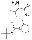 2-{[((S)-2-AMino-3-Methyl-butyryl)-Methyl-aMino]-Methyl}-pyrrolidine-1-carboxylic acid tert-butyl ester 结构式