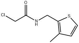 2-氯-N-[(3-甲基噻吩-2-基)甲基]乙酰胺 结构式