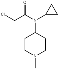 2-Chloro-N-cyclopropyl-N-(1-Methyl-piperidin-4-yl)-acetaMide 结构式