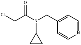 2-氯-N-环丙基-N-(吡啶-4-基甲基)乙酰胺 结构式