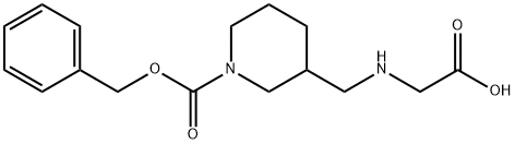 3-[(CarboxyMethyl-aMino)-Methyl]-piperidine-1-carboxylic acid benzyl ester 结构式