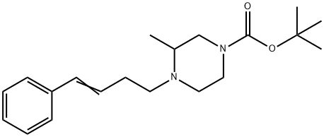 3-甲基-4-((E)-4-苯基-丁-3-烯基)-哌嗪-1-羧酸叔丁酯 结构式