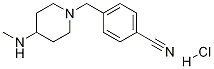 4-(4-甲氨基哌啶-1-基甲基)-苄腈盐酸盐 结构式
