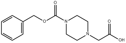 4-羧甲基-哌嗪-1-羧酸苄基酯 结构式