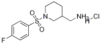 C-[1-(4-氟-苯磺酰基)-哌啶-3-基]甲胺盐酸盐 结构式