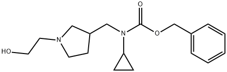 Cyclopropyl-[1-(2-hydroxy-ethyl)-pyrrolidin-3-ylMethyl]-carbaMic acid benzyl ester 结构式