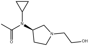 N-Cyclopropyl-N-[(R)-1-(2-hydroxy-ethyl)-pyrrolidin-3-yl]-acetaMide 结构式