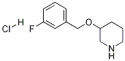 3-(3-氟-苄氧基)-哌啶盐酸盐 结构式