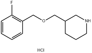 3-(2-氟苄氧甲基)-哌啶盐酸盐 结构式