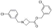 1-(3-氯-苄基)-氮杂环丁烷-3-羧酸3-氯苄基酯 结构式