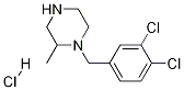 1-(3,4-Dichloro-benzyl)-2-methyl-piperazine hydrochloride 结构式