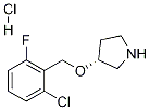 (R)-3-(2-氯-6-氟-苄氧基)-吡咯烷盐酸盐 结构式