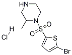 1-(5-Bromo-thiophene-2-sulfonyl)-2-methyl-piperazine hydrochloride 结构式