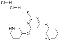 2-甲基硫烷基-4-1,6-双-(哌啶-3-基氧基)嘧啶二盐酸盐 结构式