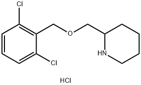 2-(2,6-二氯-苄氧基甲基)-哌啶盐酸盐 结构式