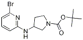 3-(6-溴-吡啶-2-基氨基)-吡咯烷-1-羧酸叔丁酯 结构式