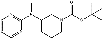 3-(甲基-嘧啶-2-基-氨基)-哌啶-1-羧酸叔丁基酯 结构式