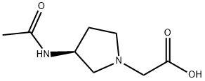 ((S)-3-AcetylaMino-pyrrolidin-1-yl)-acetic acid 结构式