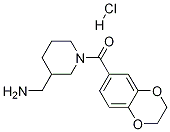 (3-氨甲基哌啶-1-基)-(2,3-二氢-苯并[1,4]二恶英-6-基)-甲酮盐酸盐 结构式