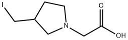 (3-IodoMethyl-pyrrolidin-1-yl)-acetic acid 结构式