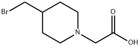 (4-BroMoMethyl-piperidin-1-yl)-acetic acid 结构式