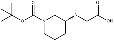 (R)-3-(CarboxyMethyl-aMino)-piperidine-1-carboxylic acid tert-butyl ester 结构式