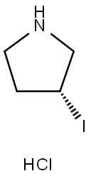 (R)-3-碘-吡咯烷盐酸盐 结构式