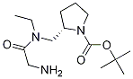(S)-2-{[(2-AMino-acetyl)-ethyl-aMino]-Methyl}-pyrrolidine-1-carboxylic acid tert-butyl ester 结构式