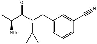 (S)-2-AMino-N-(3-cyano-benzyl)-N-cyclopropyl-propionaMide 结构式