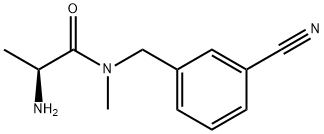 (S)-2-氨基-N-(3-氰基苄基)-N-甲基丙酰胺 结构式
