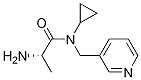 (S)-2-氨基-N-环丙基-N-(吡啶-3-基甲基)丙酰胺 结构式