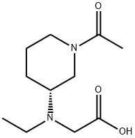 [((R)-1-Acetyl-piperidin-3-yl)-ethyl-aMino]-acetic acid 结构式