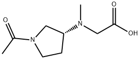 [((R)-1-Acetyl-pyrrolidin-3-yl)-Methyl-aMino]-acetic acid 结构式