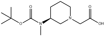 [(S)-3-(tert-Butoxycarbonyl-Methyl-aMino)-piperidin-1-yl]-acetic acid 结构式