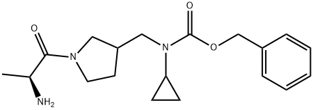 [1-((S)-2-AMino-propionyl)-pyrrolidin-3-ylMethyl]-cyclopropyl-carbaMic acid benzyl ester 结构式