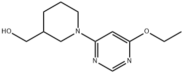 [1-(6-乙氧基-嘧啶-4-基)-哌啶-3-基]-甲醇 结构式