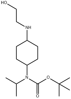 [4-(2-Hydroxy-ethylaMino)-cyclohexyl]-isopropyl-carbaMic acid tert-butyl ester 结构式