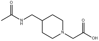 [4-(AcetylaMino-Methyl)-piperidin-1-yl]-acetic acid 结构式